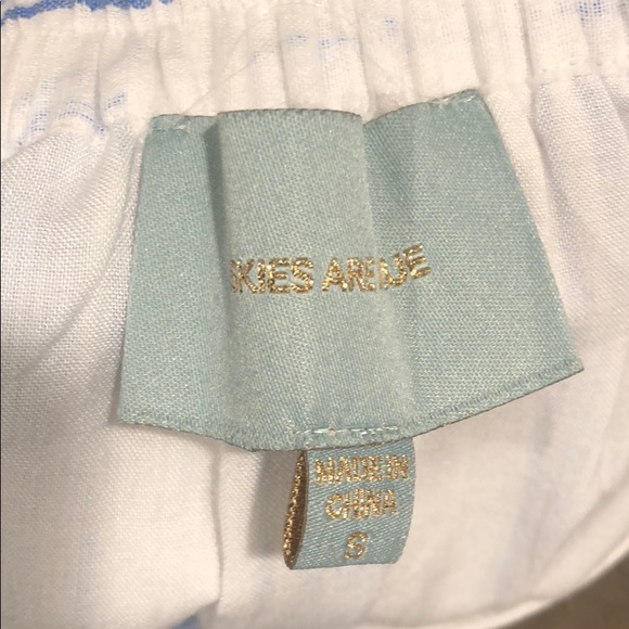 Blue and White Stripe Midi Skirt - Picture 2 of 5